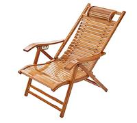Chaise Longue de Jardin extérieur Confortable, chaises Longues de Patio de pelouse, fauteuils inclinables pliants de Plage de Camping, chaises Pliantes en Bois avec sièges rembourrés, ergono