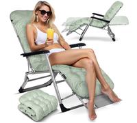 Chaise longue de jardin pliable - Sofotel - Coussin ChillWell - Vert clair - Réglable - Résistant aux UV
