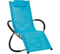 Chaise longue de jardin pliante bleue - Bc-elec - HMBL-04-BLUE - Résistante aux intempéries - 180kg
