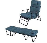 Chaise longue de jardin sanitaire Lit d'invité et fauteuil de relaxation, rembourrage inclus