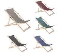 Chaise longue de jardin Transat en bois GB183M Melange Plusieurs couleurs