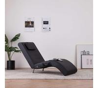 Chaise Longue de Massage avec Oreiller Blanc Similicuir Canapé Meuble vidaXL