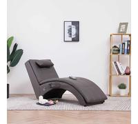 Chaise Longue de Massage avec Oreiller Noir Similicuir Meuble Salon vidaXL