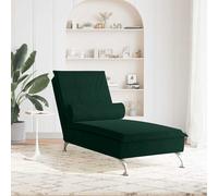 Chaise Longue de Massage avec Traversin Siège Salon Intérieur Velours vidaXL