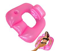 Chaise longue de piscine carrée, solide et résistante avec accoudoirs, chaise longue gonflable pour hommes, femmes, amis, famille, collègues, jardin, lac et rivière