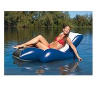 Intex Pools Chaise longue de piscine Deluxe 58868 Plush Adulte Bleu 180 x 135 cm
