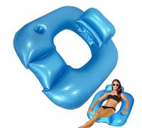 Chaise longue de piscine gonflable, 90 x 80 x 40 cm, lit relaxant avec dossier, matelas pour temps chaud pour homme, femme, famille, amis et confort d'été au bord de la piscine