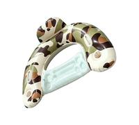 Chaise longue de piscine gonflable, appuie-tête flottant portable, ensemble de porte-gobelet, système de relaxation d'eau, style design confortable, utilisation d'été, vacances en plein air pour