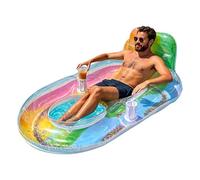 Chaise longue de piscine gonflable avec antidérapant et gonflable | Chaise longue de piscine et coussin de natation pour adultes pour rivière, voyage, camping, fêtes, été