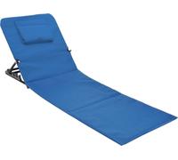 Chaise longue de plage avec coussin - Couleur : bleu (avec coussin)