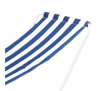 Chaise Longue De Plage ExtéRieure à Rayures Bleues Et Blanches, Chaise Longue De DéJeuner Pliable Et Portable, Chaise Longue De Camping Simple