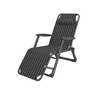 Chaise longue de plage pliante avec réglage de 10 niveaux - Chaise longue portable pour plage et parc - Chaise longue avec support de l'avant-pied - Siège de relaxation multifonction en plein air