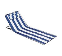 Chaise longue de plage, tapis de bain de soleil pliable portable avec dossier et appui-tête, léger et inclinable, pour camping, bord de mer, jardin, voyage pour hommes, jeunes adultes, 160 x 52 x 38