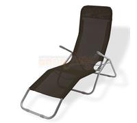 Chaise longue de plage Virginia Beach, noir