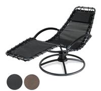 Chaise longue de relaxation "Eve" fonction bascule différentes couleurs acier