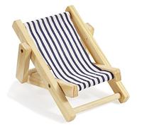 Chaise longue décorative Bleu/blanc Env. 15 cm