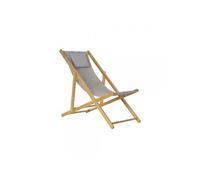 Chaise longue DKD Home Decor 77 cm 57 5 113 77 cm Naturel 57 5 113 77 cm Gris