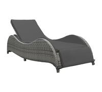 Chaise Longue Double avec Coussin Résine Tressée Bain de Soleil Jardin vidaXL