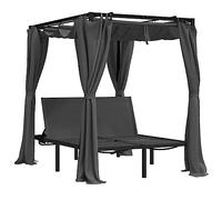 Chaise longue double avec rideaux latéraux et supérieurs