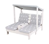 Chaise Longue Double Pour Enfants Avec Coussin D'assise Gris