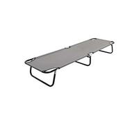 Chaise longue en acier L. 190 cm H. 28 cm gris non empilable pliable