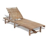 Chaise longue en bambou - Naturel - 200 x 65 cm