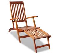 Chaise De Terrasse Avec Repose-Pied Bois D'acacia Multicolore