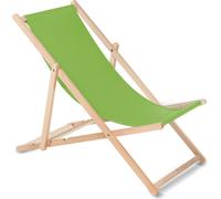 GreenBlue Fauteuil de plage pliant en hetre classique Lit de plage (vert clair)