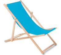 Chaise longue bain de soleil pliante ? dossier réglable couleur bleu clair