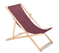 Chaise longue en bois de hêtre sans accoudoirs Chaise longue de jardin 110kg vin rouge mélangé