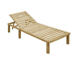 Chaise longue en bois de pin imprégné