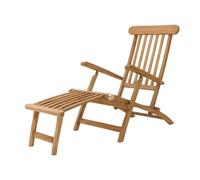Chaise Longue en Bois Teck pour Jardin - AXI Costa - Dossier Réglable en 4 Positions