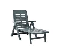 Chaise longue pliable Plastique Vert