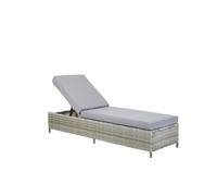Chaise longue en rotin gris - BELIANI - TURIN II - Confortable et résistante aux intempéries