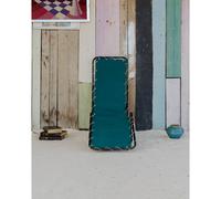 Chaise longue en tissu vert sapin n°13
