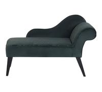 Chaise longue en velours vert - Beliani - Biarritz - Style vintage - Confortable et facile à entretenir