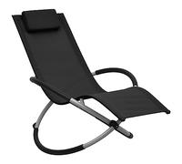 vidaXL Chaise Longue pour Enfants Chaise Longue de Jardin Chaise Longue de Patio Chaise Longue de Terrasse Arrière-Cour Extérieur Balcon Acier Noir