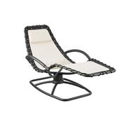 Bain de soleil - TECTAKE - Chaise longue de jardin TOULON avec mouvement de balancement confortable et accoudoirs rembourrés -