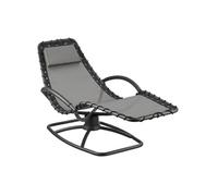 tectake® Chaise Longue Bain de Soleil Ergonomique et à Bascule Max. 150Kg, Imperméable, Transat Jardin Exterieur Relaxation Camping Salon de Jardin Exterieur Amenagement Balcon Terrasse Piscine Lounge