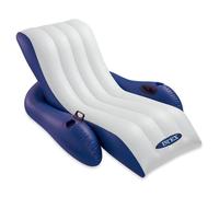 Chaise longue fauteuil gonflable de luxe piscine - Intex - 180x135 cm - Bleu - Adulte