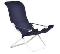 Chaise longue fiesta 4 positions bleu blanc fabriqué en Italie