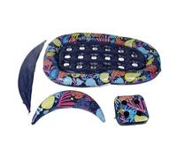 Chaise Longue Flottante 3 en 1 |Pare-Soleil et Porte-gobelet Amovibles |Grand Flotteur de Piscine pour Adultes pour Plage/lac/fête |Peut contenir 250 Livres