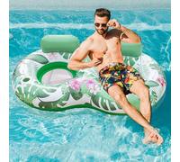 Chaise Longue Flottante, Piscine Gonflable De Radeau Gonflfable, Flottdeur avec Auvent, Flotteur Natation Gonflable Pdour Bébé, Flotteur De Piscine pour Tout-Petits, Jouet D'extérieur pour Parc AQ