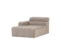 Chaise longue gauche polyester naturel chiné NOVI
