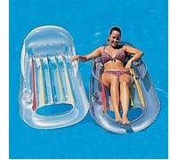 Chaise longue gonflable flottante de luxe avec porte-gobelet pour piscine ¿ Chaise longue élégante pour loisirs aquatiques