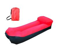 Chaise longue gonflable pour festivals de musique au bord du lac, camping, plage, portable, pliable, 220 x 70 x 60 cm, rouge