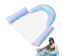 Chaise longue gonflable pour piscine, bain de , flotteur d'eau, 111 x 107 x 18 cm, chaise longue avec appuie-tête, matelas de natation en PVC robuste, flotteur d'extérieur avec style moderne
