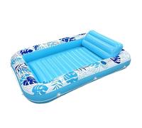Chaise longue gonflable pour piscine - Tapis de natation pour adultes | Porte-gobelet et coussin intégrés, vinyle durable de haute qualité, forme ergonomique du corps, idéal pour l'été