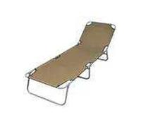 Chaise longue vidaxl H. 27 cm L. 189 cm en acier marron non empilable pliable marron G