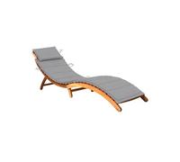 Vidaxl Chaise Longue De Jardin Avec Coussin Bois D'acacia Solide